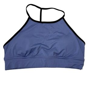Lucy Athletic Sports Bra SZ L Blue Removable Pads Racerback Gym Run Yoga Bike